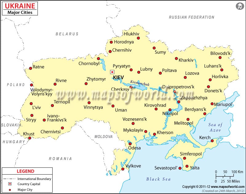 Ukraine Cities Map