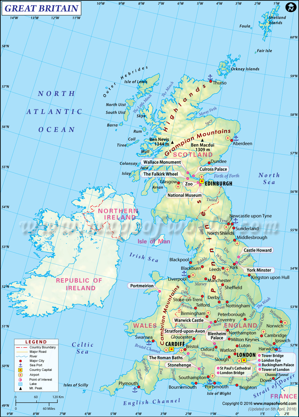 Great Britain Map | Map of Britain