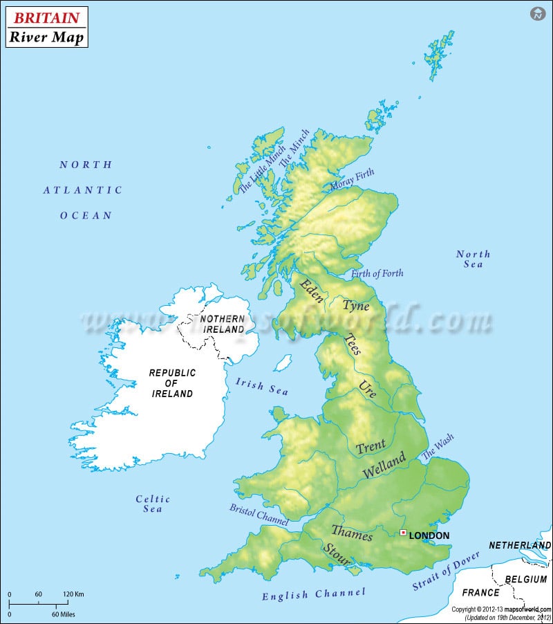 British Rivers Map