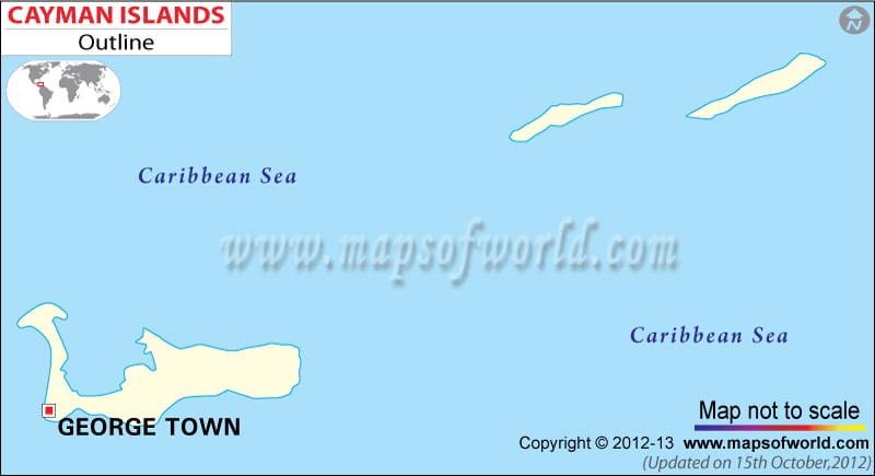 Cayman Islands Map Outline