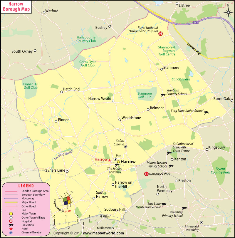 Harrow Borough Map