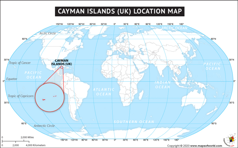 Cayman Islands On World Map Cayman Islands Location On A Map   Locaton Map Cayman Islands 