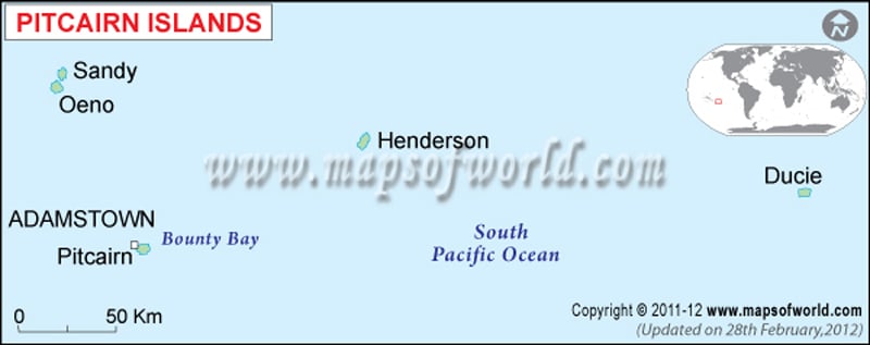 Pitcairn Islands Map