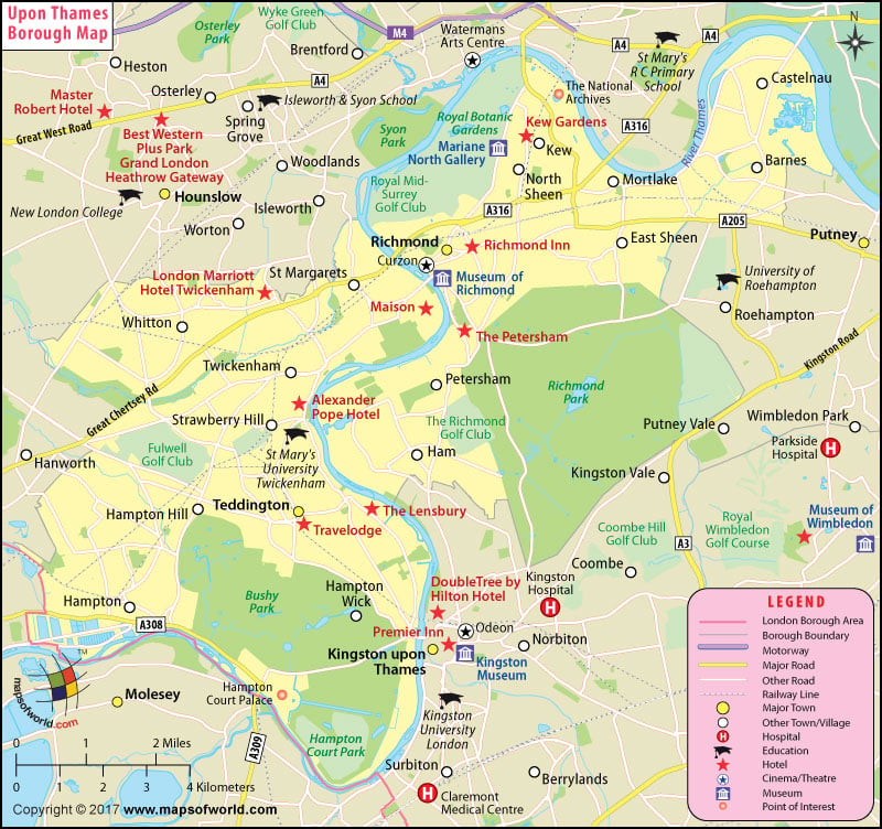 Richmond upon Thames Borough Map