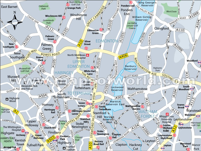 Tottenham Map