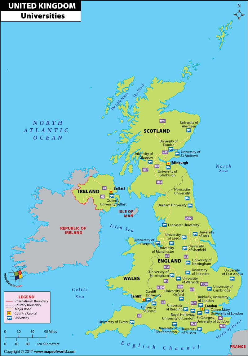 UK Universities Map