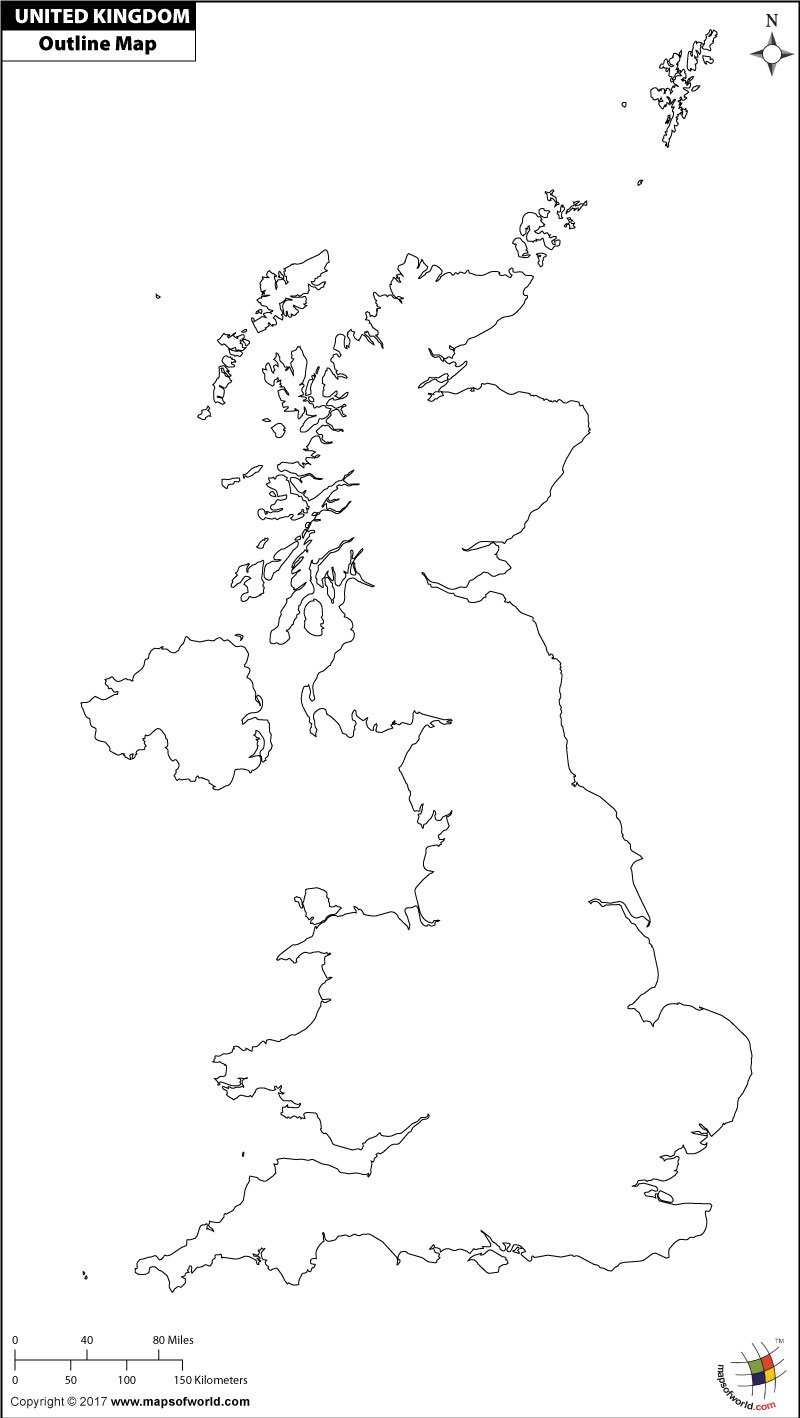 UK (United Kingdom) Map Outline