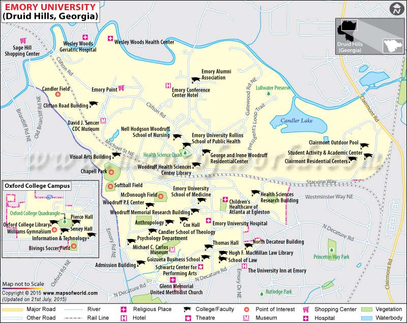 Directions To Emory University Emory University Map | Emory University Campus Map | Us Universities Tour