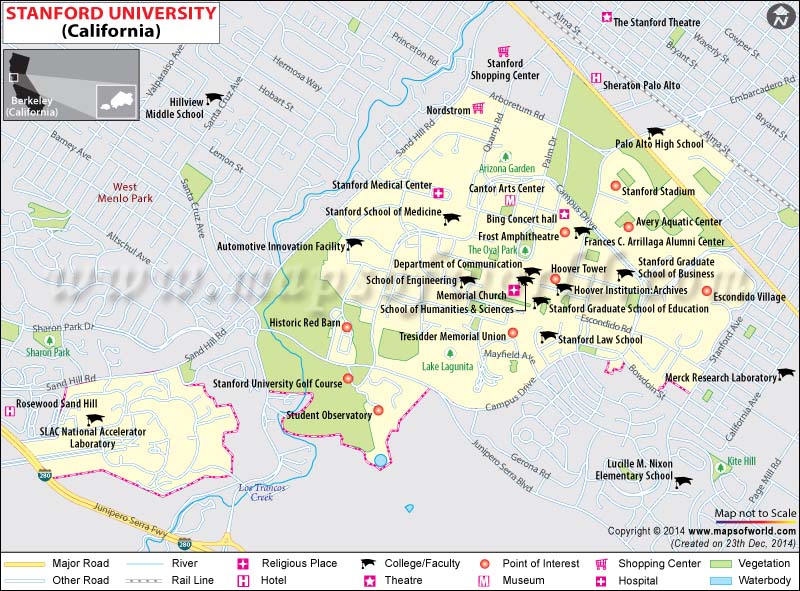 location of stanford university on a map Stanford University Location Address Where Is Located History location of stanford university on a map