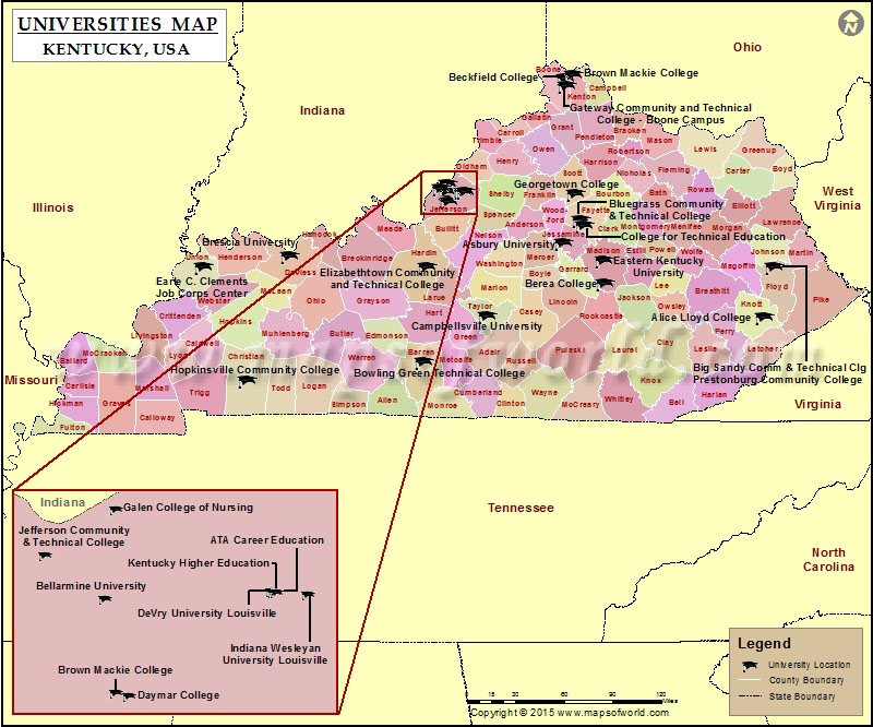 University Of Ky Map University-Map-Of-Kentucky | Us Universities Tour