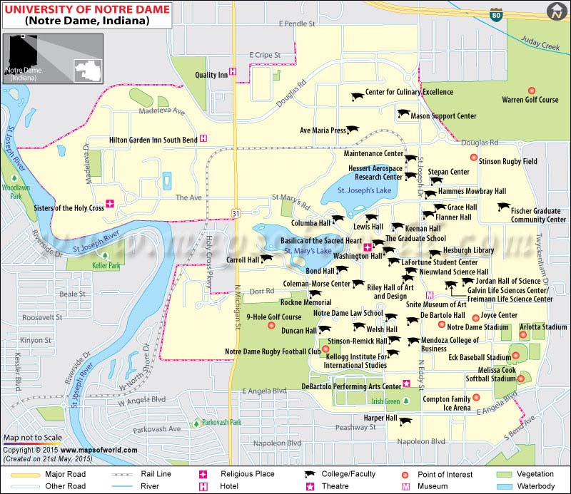 University Of Notre Dame Campus Map University of Notre Dame (UND): Where is, Campus Map and Info | US 