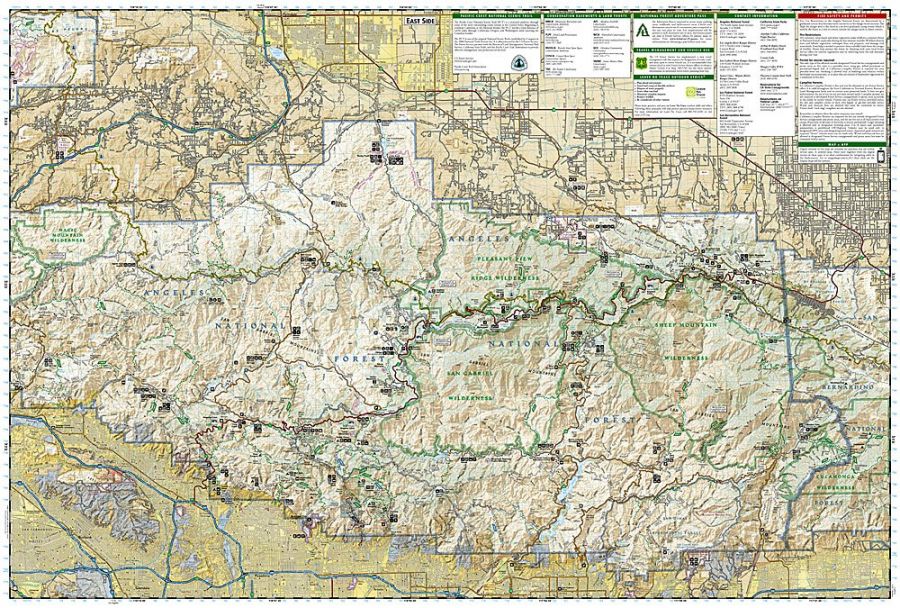 Angeles National Forest Map Large 2 