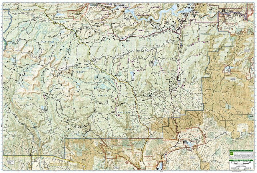 Flaming Gorge National Recreation Area Map Large 2 1 