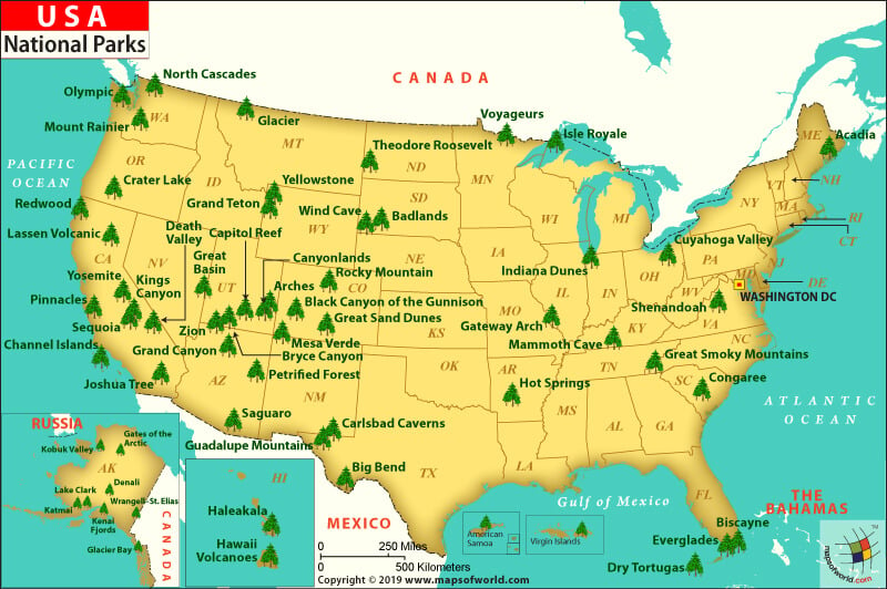 US NATIONAL PARKS MAPS