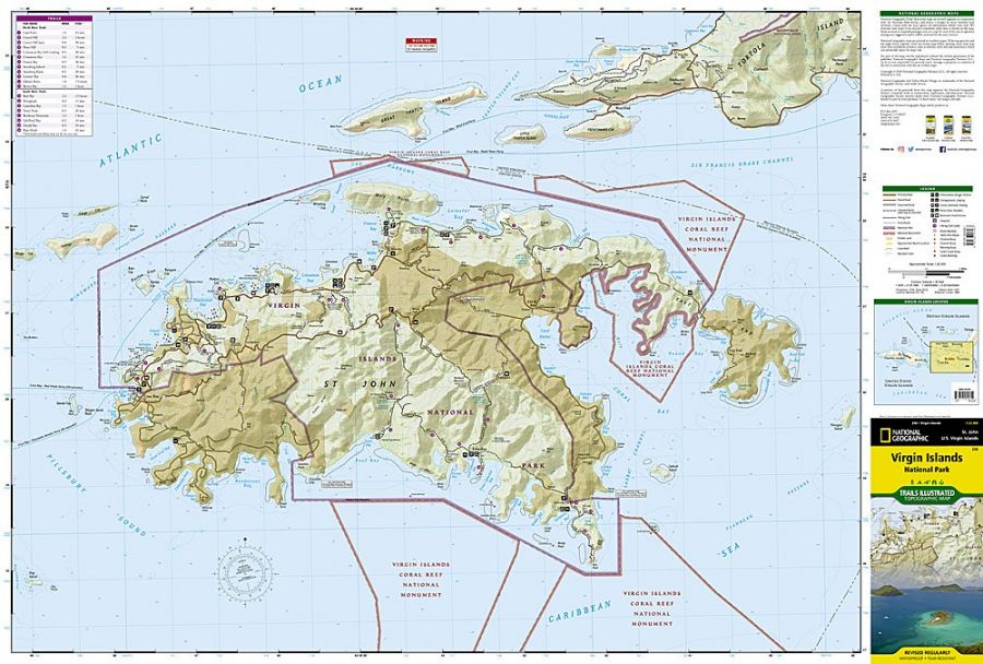 Virgin Islands National Park Map 