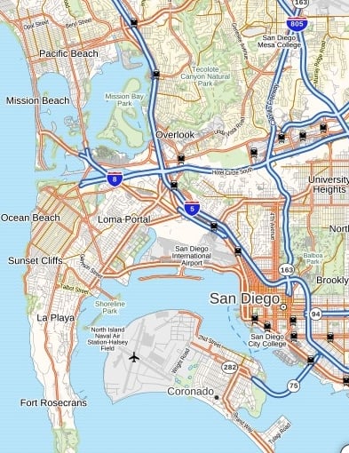 San Diego International Airport Map California