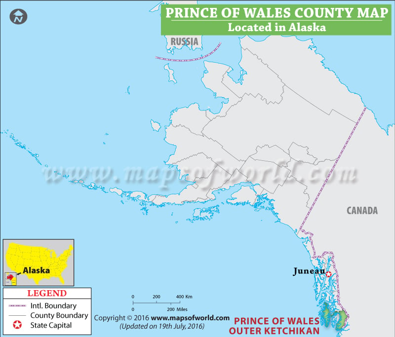 Map of Prince of Wales, Alaska