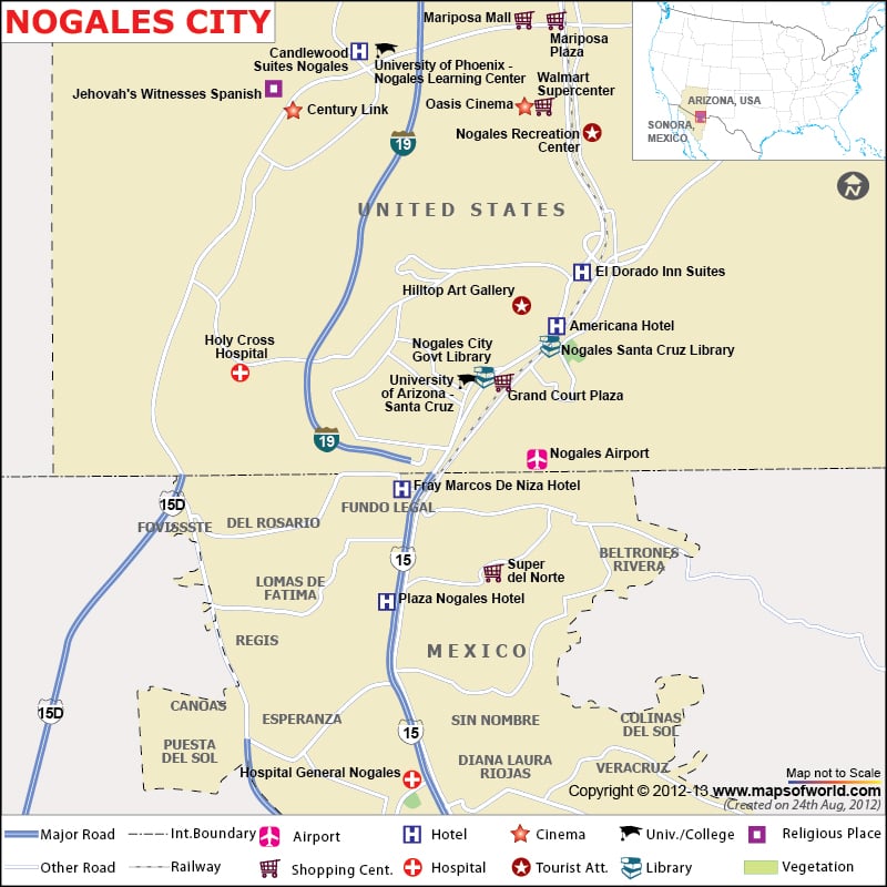Nogales City Map
