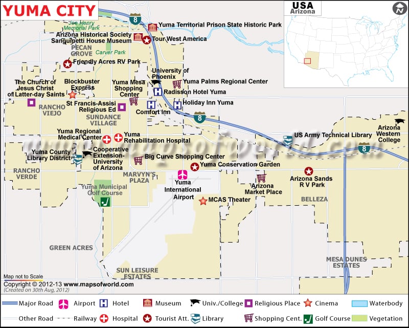 Yuma Arizona Map