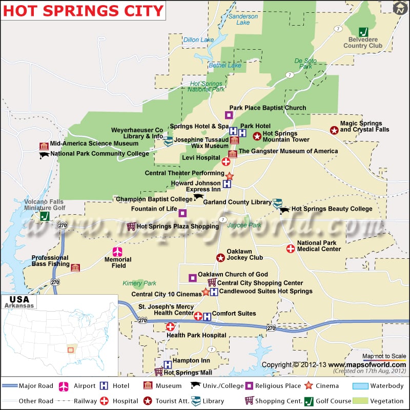 Hot Spring City Map