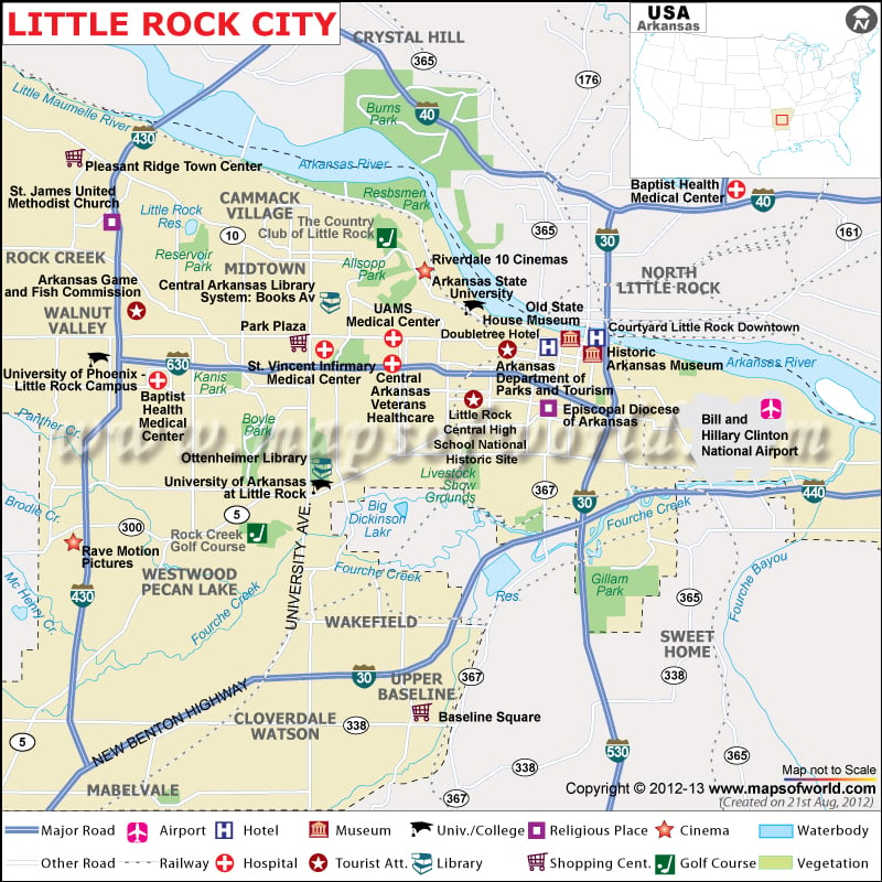 Little Rock City Map