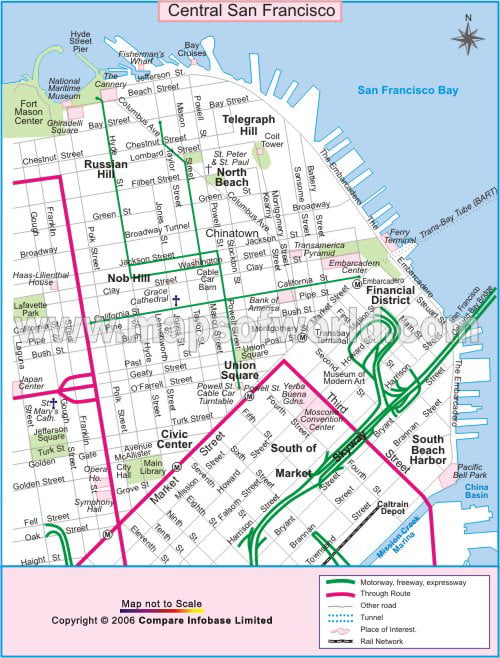 Central San Francisco City Map