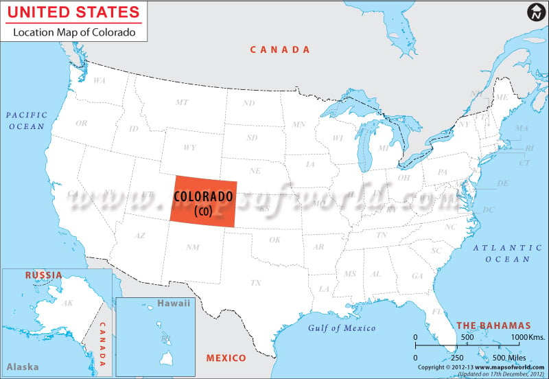 Colorado Location Map