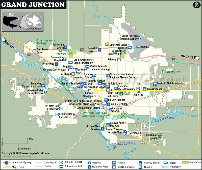 Map of Grand Junction City