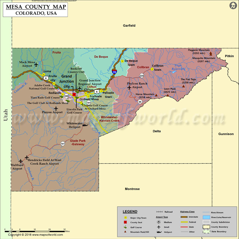 Mesa County Map, Colorado | Map of Mesa County, CO