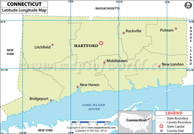 Connecticut Latitude and Longitude