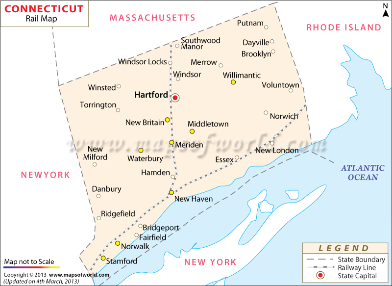 Connecticut Rail Map