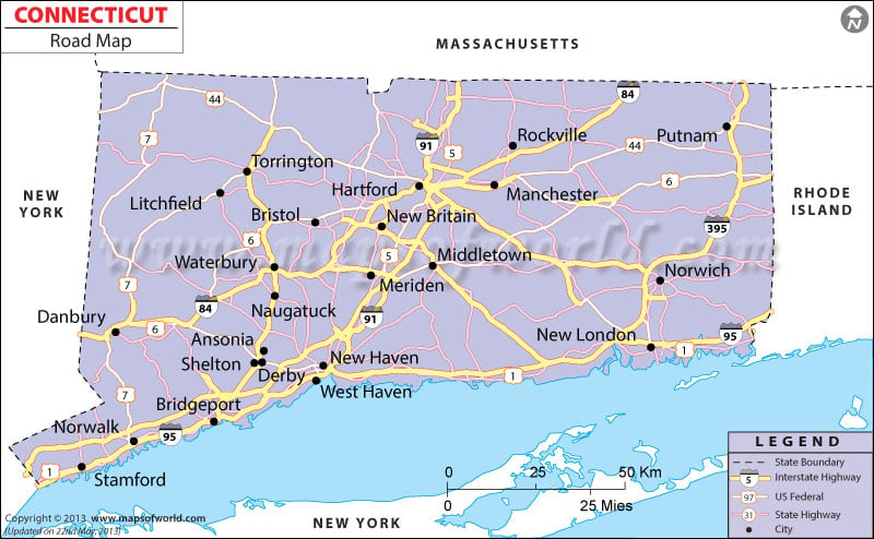 Connecticut Road Map