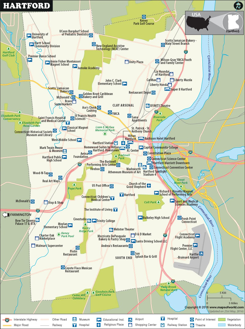 Hartford city Map