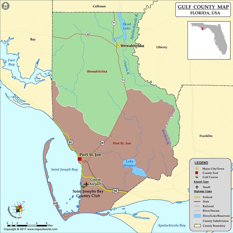 Gulf County Map