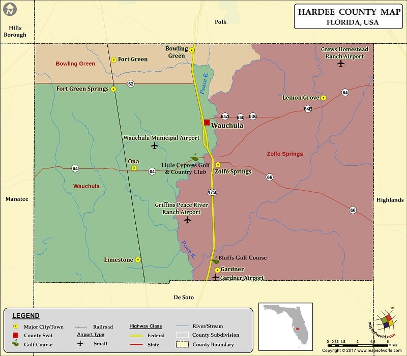Hardee County Map