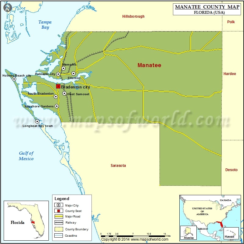 Manatee County Map