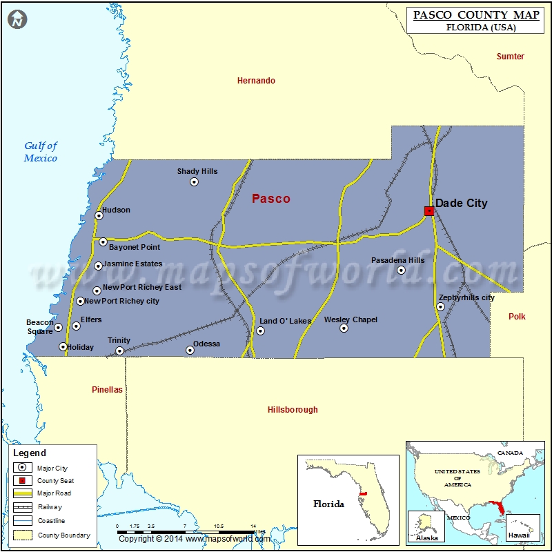 Pasco County Map