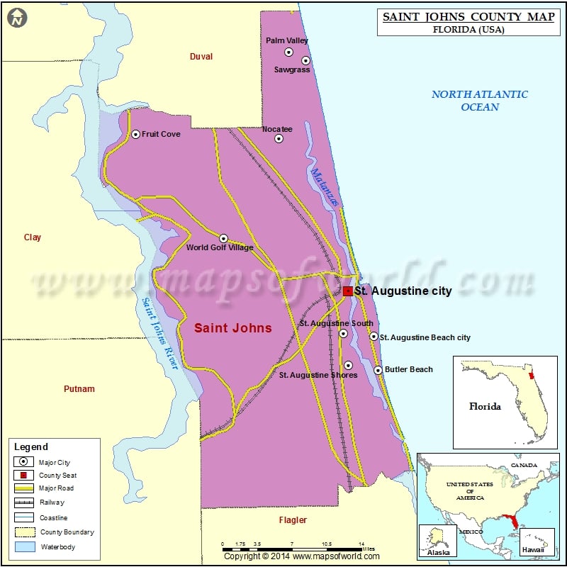 St. Johns County Map