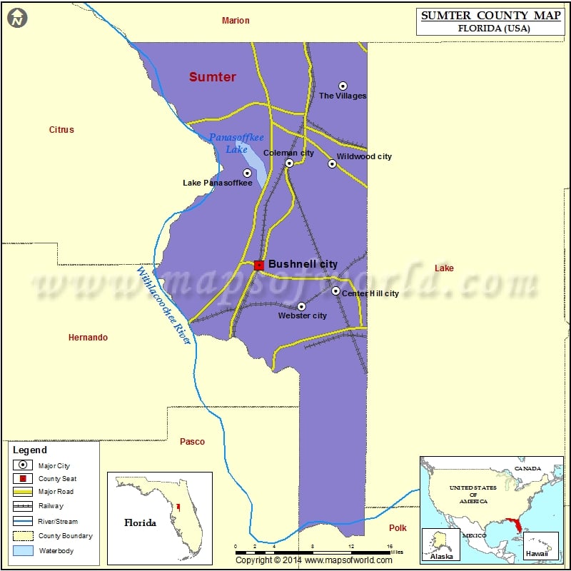 Sumter County Map