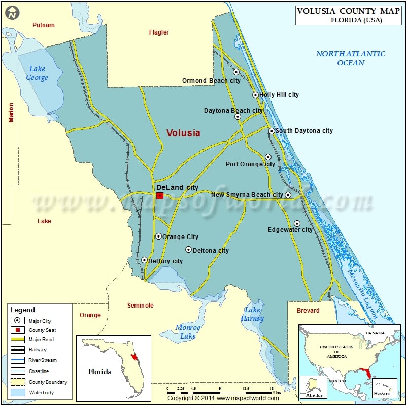Volusia County Map