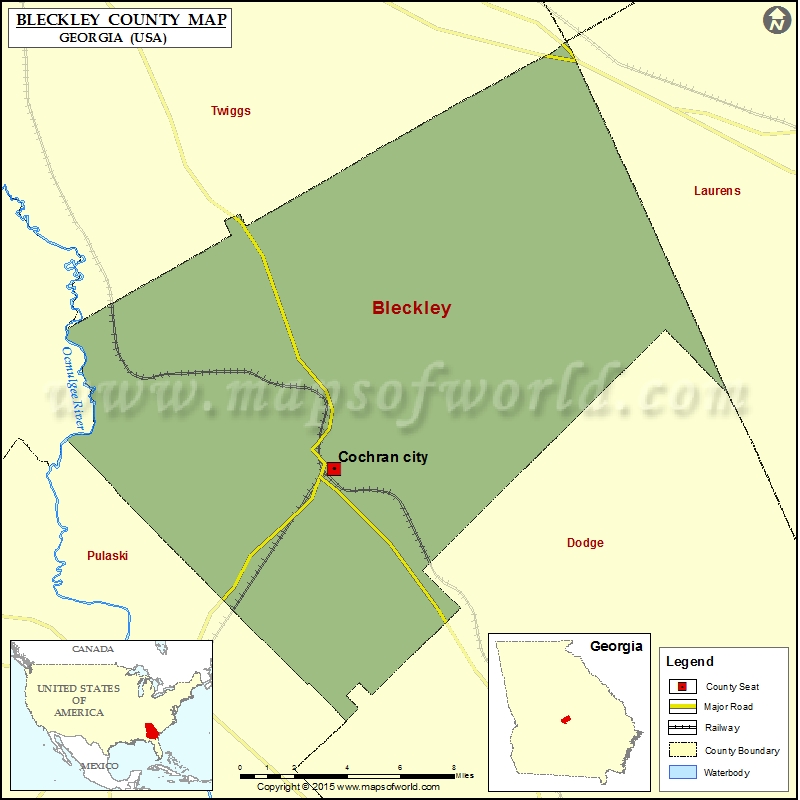 Bleckley County Map