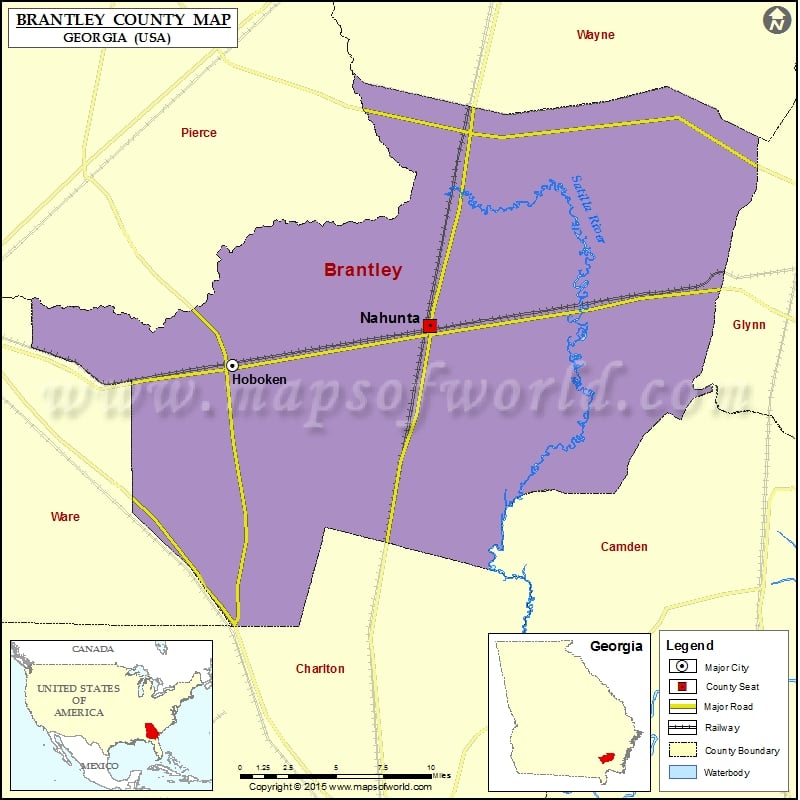 Brantley County Map
