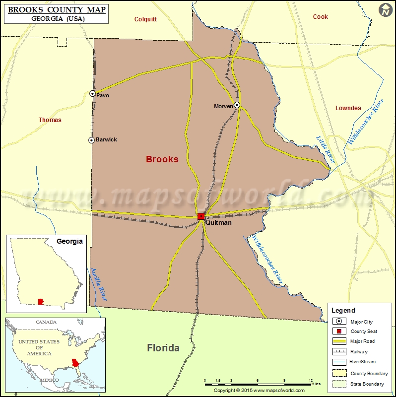 Brooks County Map