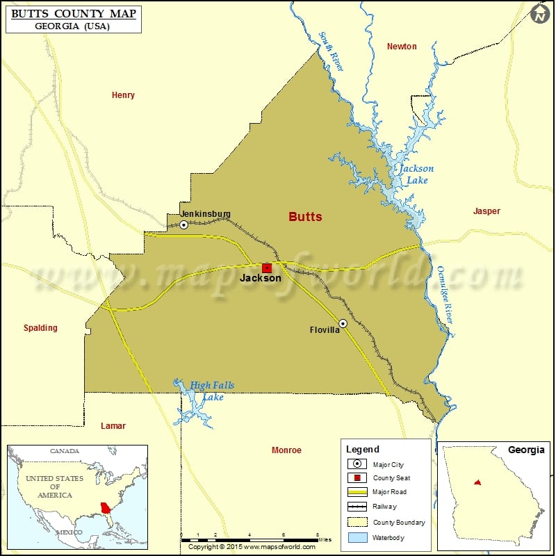 Butts County Map