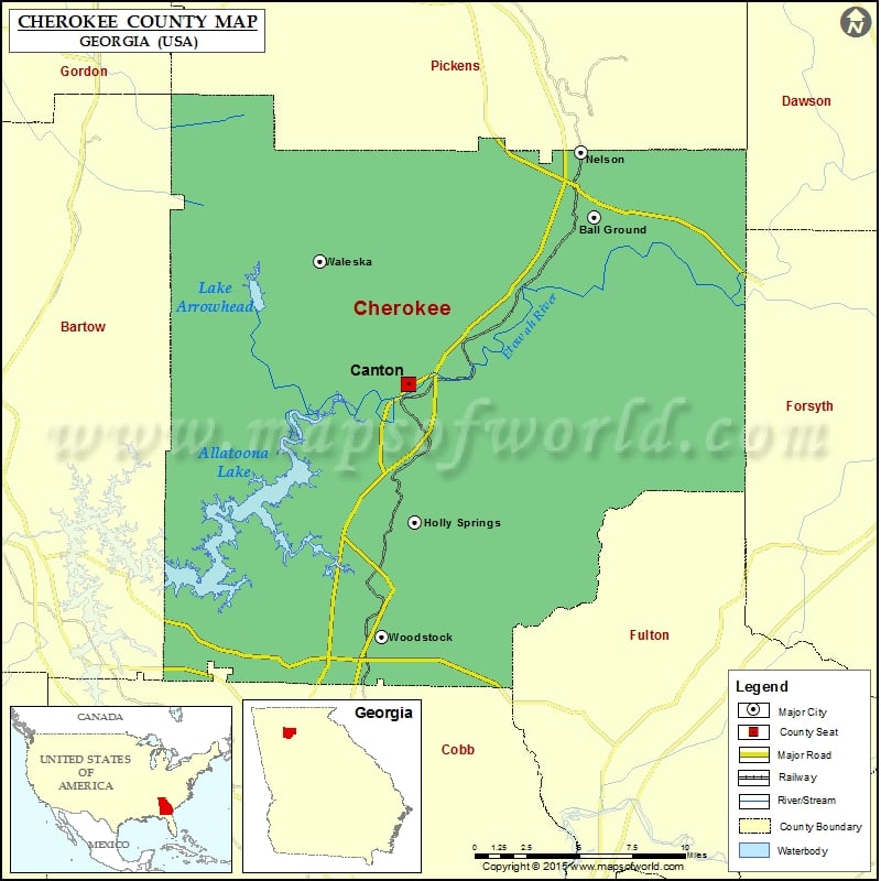Cherokee County Map