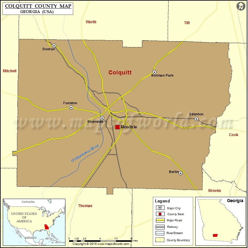 Colquitt County Map