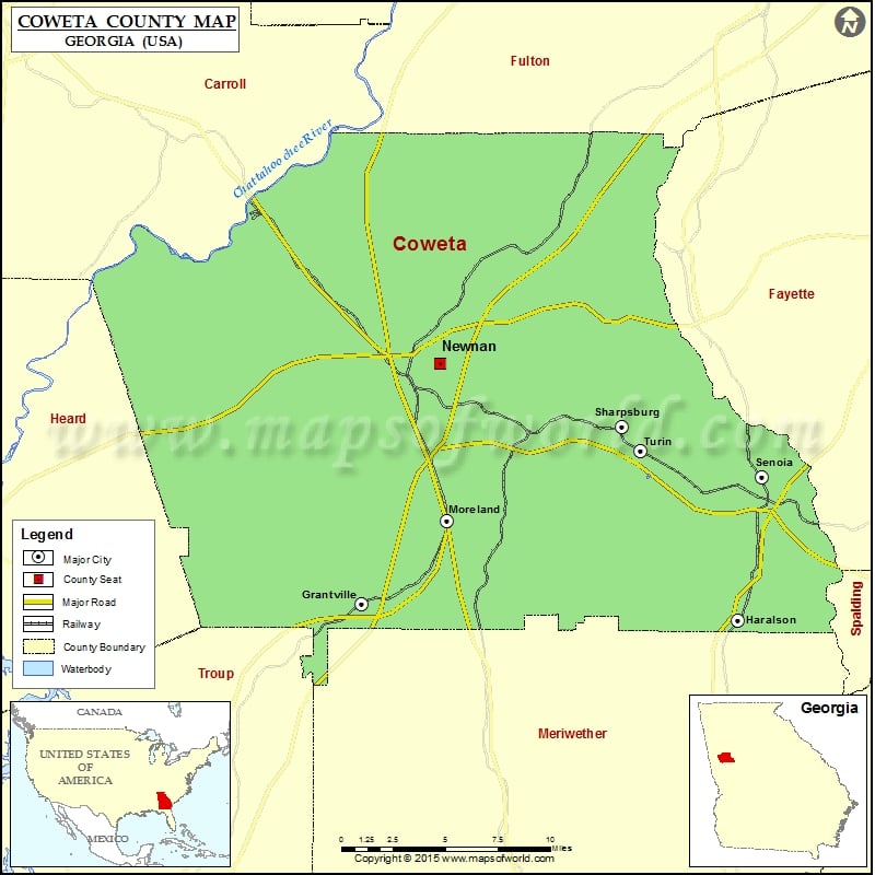 Coweta County Map