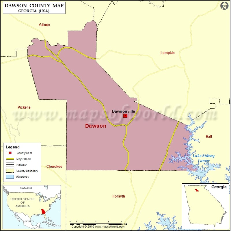 Dawson County Map