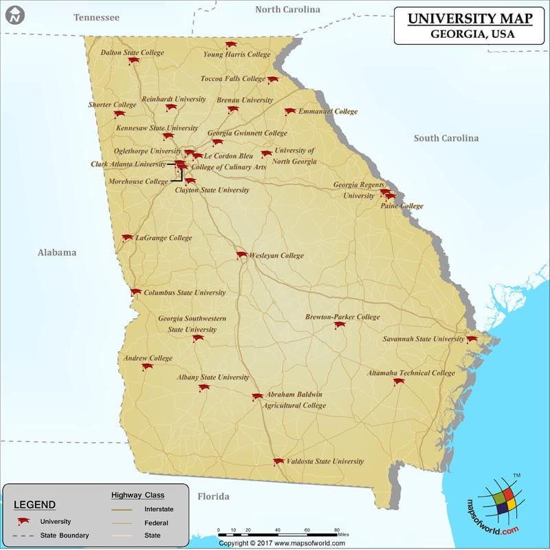 List of Universities in Georgia, USA