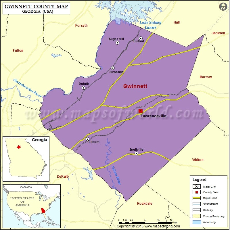 Gwinnett County Map